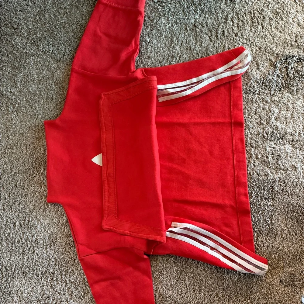 Adidas Women's Red Sweatshirt mock neck - Picture 6 of 9